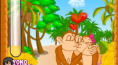 Cute Monkey Kissing