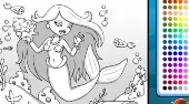 Dibujos con La Sirenita Ariel para colorear