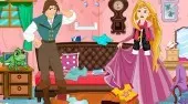 Rapunzel And Flynn Winter Clean Up