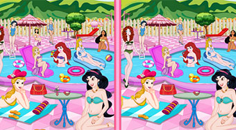 Princess Pool Party Find 10 Diff