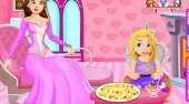 Rapunzel Cooking Pizza For Baby